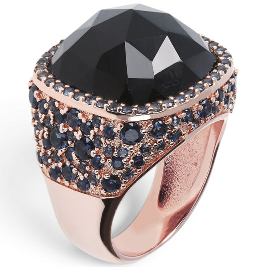 Black Onyx Cocktail Ring by Bronzallure