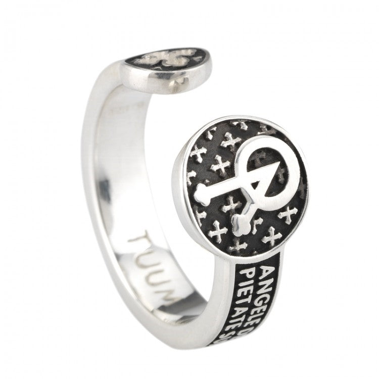 Tuum's Infinituum Angel Ring, Burnished Sterling Silver