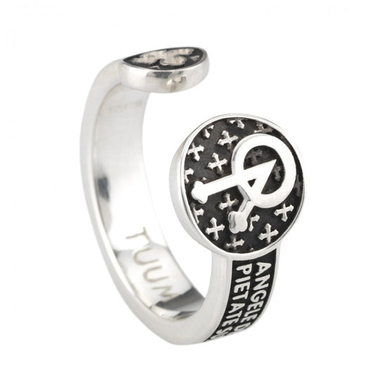 Tuum's Infinituum Angel Ring, Burnished Sterling Silver