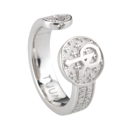 Tuum's Infinituum Angel Ring, White Rhodium Sterling Silver