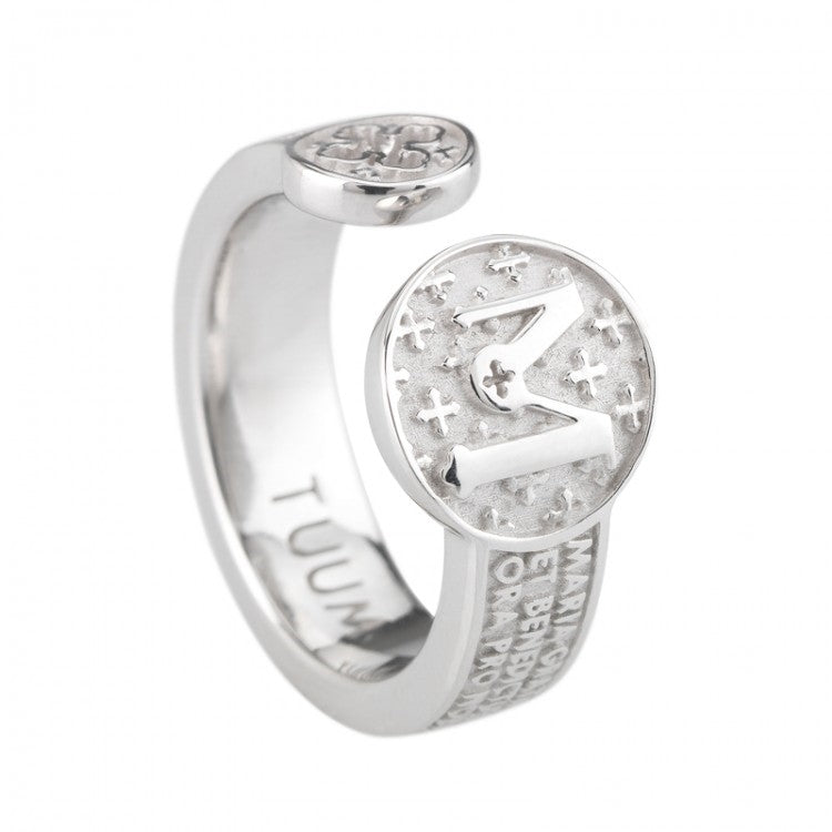 Tuum's Infinituum Mater Ring, White Rhodium Sterling Silver