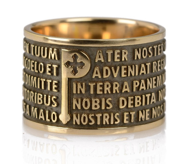 Tuum's Origine Pater Ring, Bronzed Sterling Silver