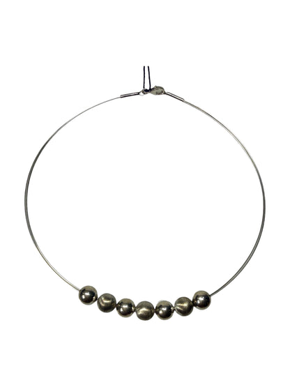 Sterling Silver Orb Collar Necklace