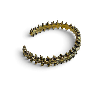 Trebor Style snake vertebrae bangle cast from reclaimed copper and zinc in a metallic antique finish